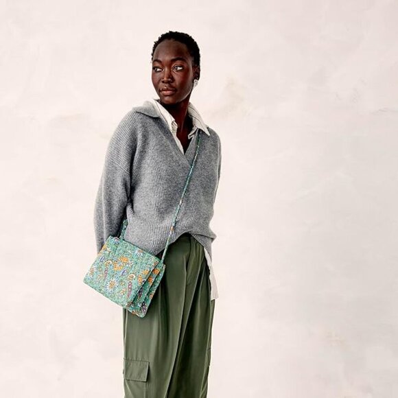 Vera Bradley Premium Cotton Foxbury Crossbody Bag, Gemstone Paisley - NWT - Picture 5 of 6